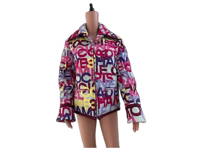 Giacca Chanel Multicolore in Cotone Rosa Porpora
