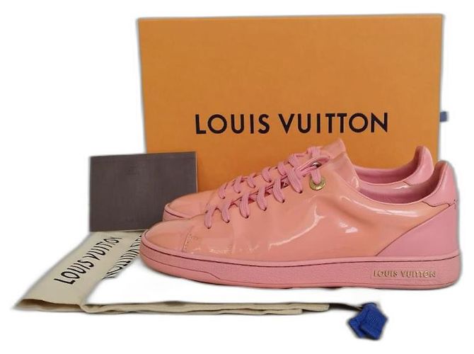 Sneakers Louis Vuitton Arancione in Pelle Verniciata