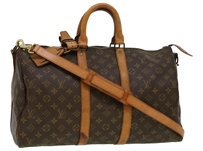 Louis Vuitton Monograma Keepall Bandouliere 45 Boston Bag M41418 Autenticação de LV 41109 Lona  ref.906544