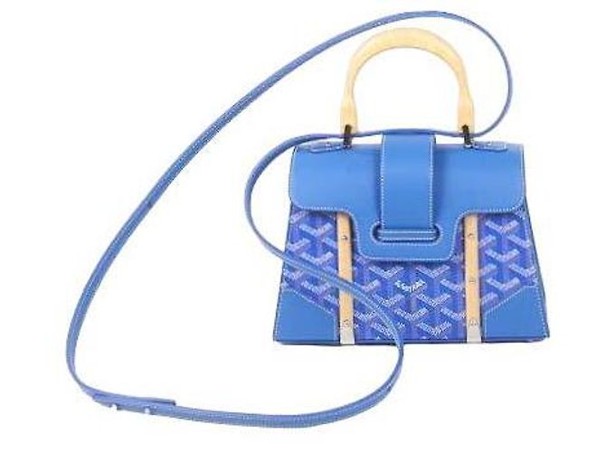 Saïgon Tracolla Goyard Blu Pelle