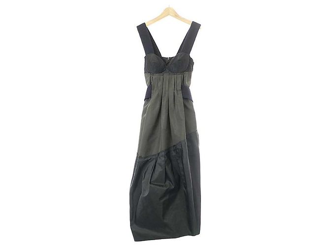 Prada Army Kleid Khaki Seide