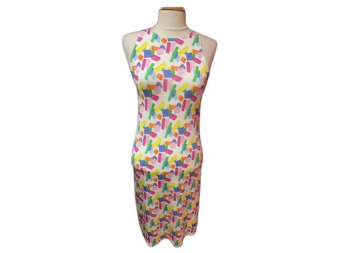 Agnès b. Agnès b Geometric Pattern Viscose Dress Multiple colors