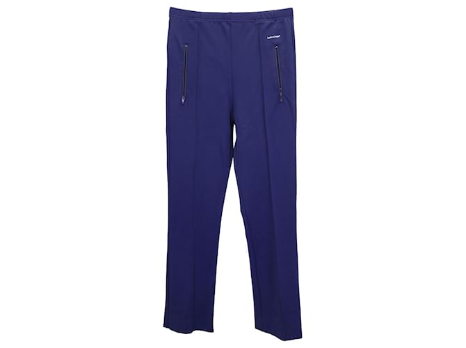 Everyday Balenciaga Pantalon de survêtement à logo en viscose bleu marine Polyester  ref.908157