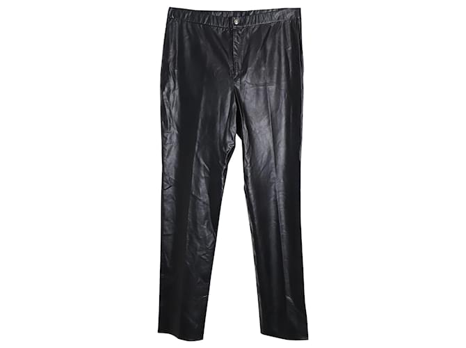 Isabel Marant Etoile Slim Fit Trousers in Black Faux Leather Plastic Polyurethane  ref.908176