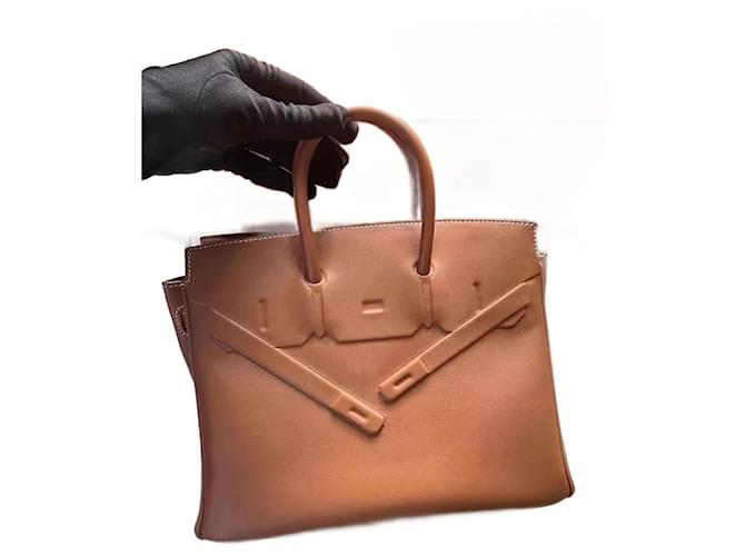 Birkin Hermès Handbags Brown Leather ref.908281 - Joli Closet