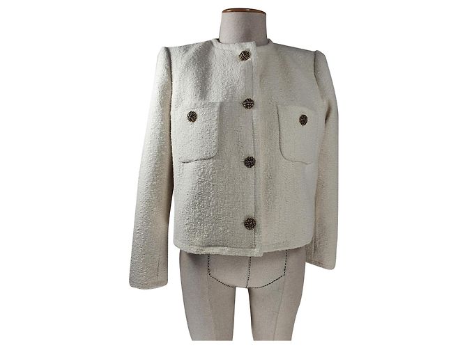 Ba&Sh Meredith Jacke Ecru Weiß