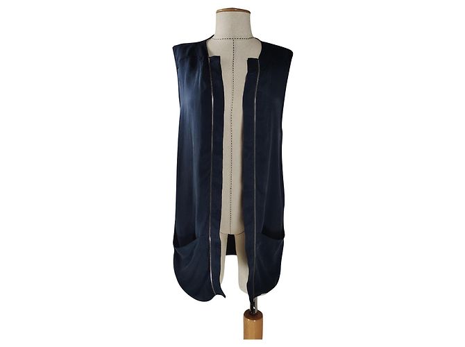 Gilet Pierre Balmain Nero in Cupro