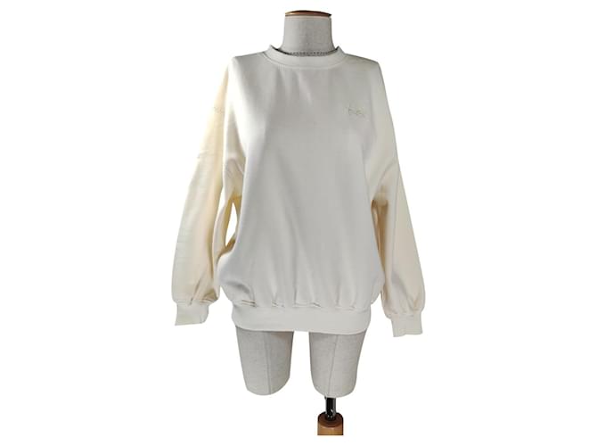 Autre Marque Tricots Coton Polyester Blanc  ref.908288