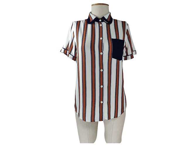 Camisa listrada de viscose Baum und Pferdgarten Multicor