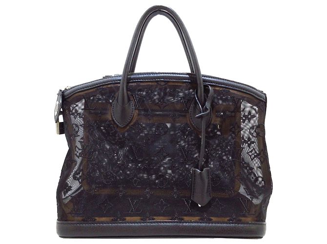 Louis Vuitton Black Monogram Transparence Lockit Nero