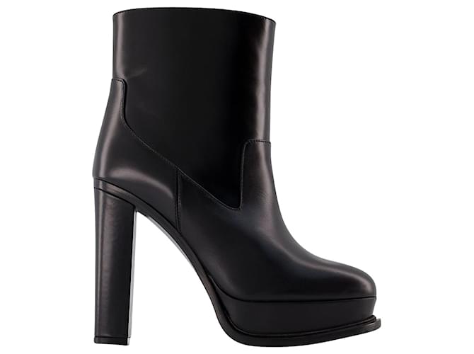 Ankle Boots - Alexander McQueen - Leather - Black  ref.908854