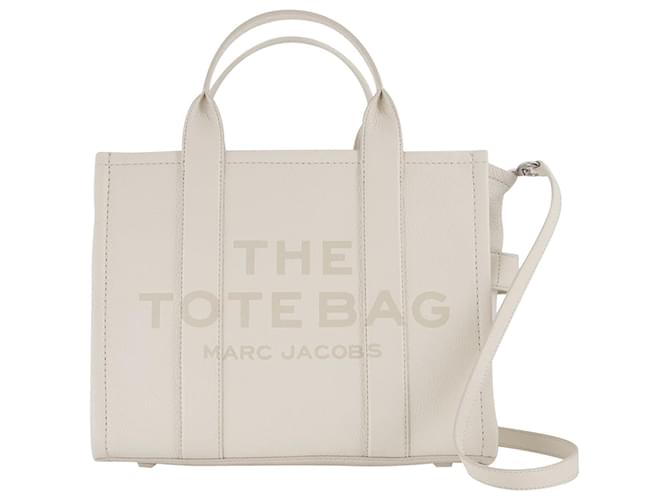 The Medium Tote Bag - Marc Jacobs - Cuir - Argenté Veau façon poulain Beige  ref.908885
