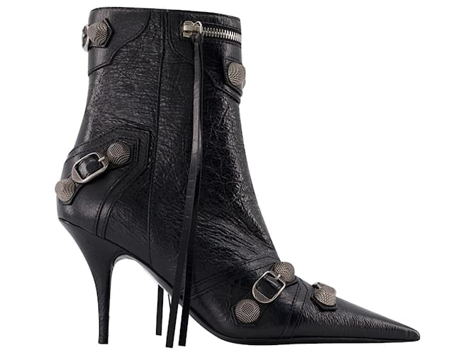 Cagole H90 Ankle Boots - Balenciaga - Leather - Black  ref.908920