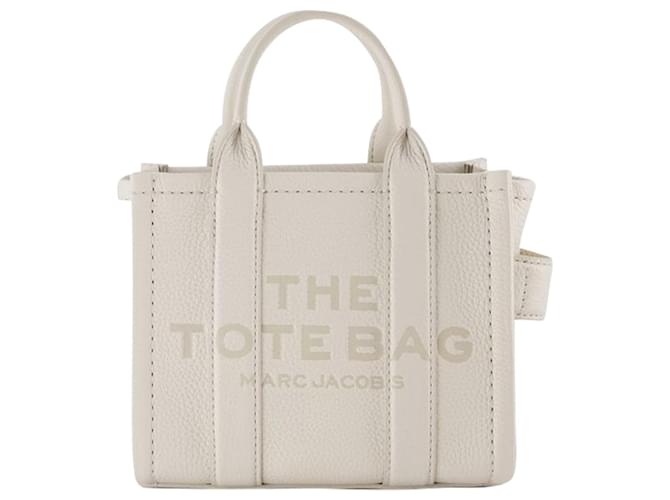The Mini Crossbody Tote - Marc Jacobs - Leather - Silver Beige Pony-style calfskin  ref.908937