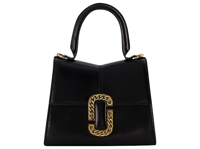 The Mini Top Handle Bag - Marc Jacobs - Cuir - Noir Veau façon poulain  ref.908951