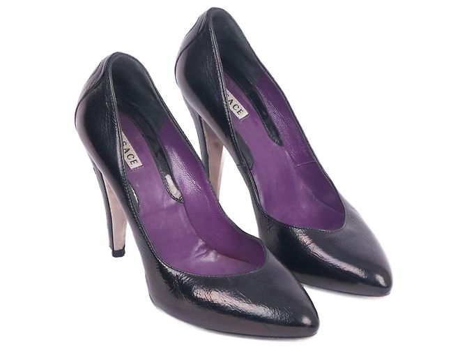 VERSACE Saltos EU 35.5 Couro envernizado Roxo