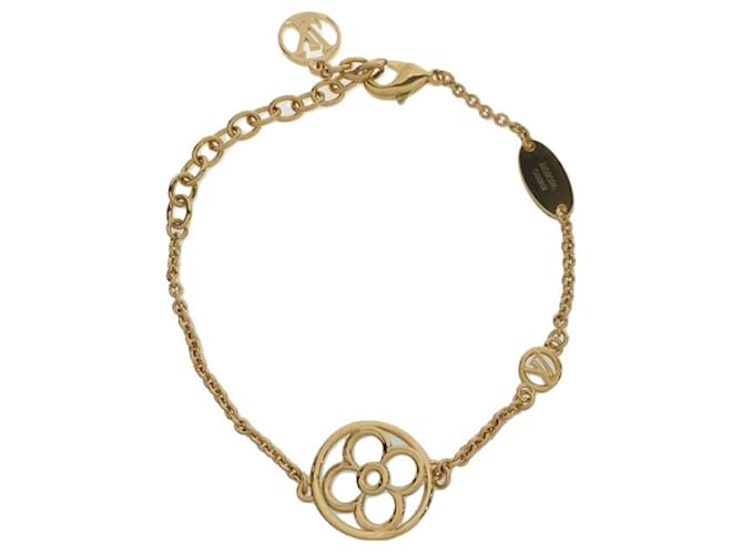 Louis Vuitton Gold Twiggy Round Flower Bracelet Gold hardware ref