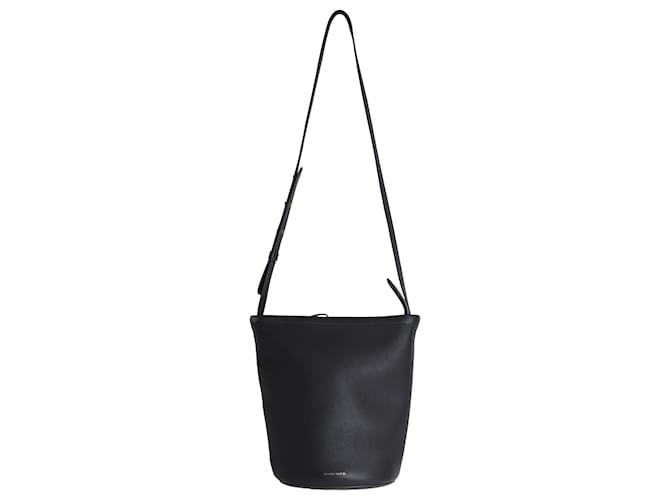 Mansur Gavriel Zip Bucket Bag in Grey Calfskin Leather ref.909317