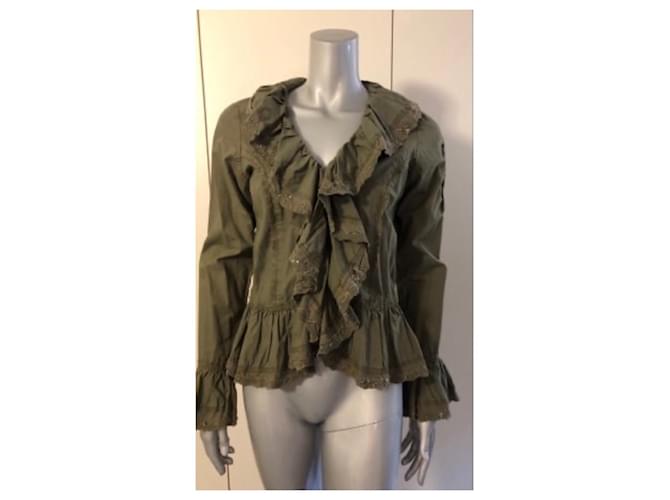 Autre Marque Tops Khaki Cotton  ref.909353