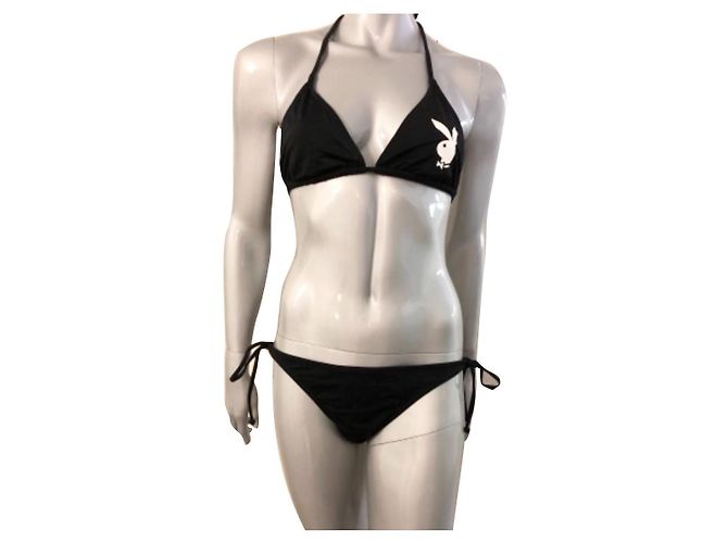 Autre Marque Playboy Badeanzug in Schwarz aus Lycra