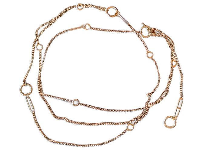 Hermès colar longo Echapee 18k certificado de caixa de ouro rosa Gold hardware