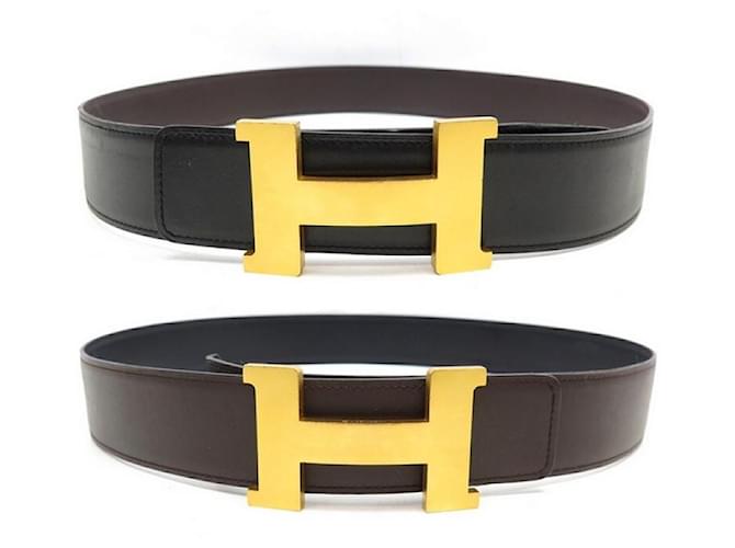 Hermes, Accessories, Hermes Constance 24mm Belt Etoupe And Black