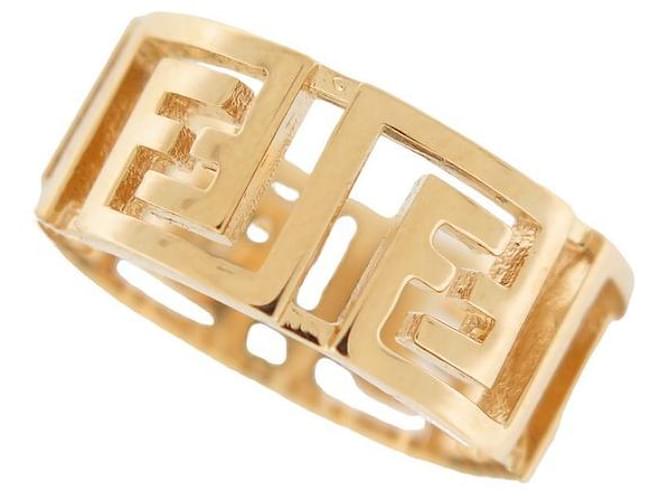 NEUF BAGUE FENDI MOTIF GREC FF VERSACE FENDACE T54 8AH596 METAL