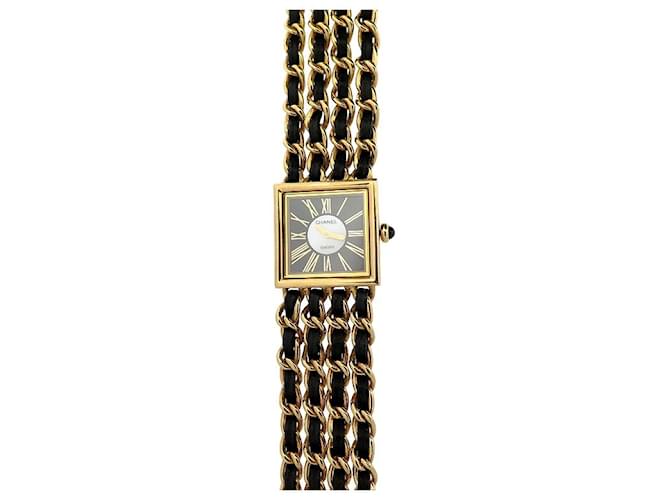 VINTAGE NEW WATCH CHANEL MADEMOISELLE H0006-XL GOLD 18K 4 QUARTZ WATCH RANKS Golden Yellow gold  ref.909428