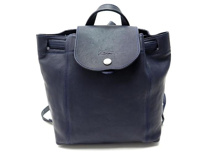 Le Pliage Cuir Xs Top Handle Bag In Blue