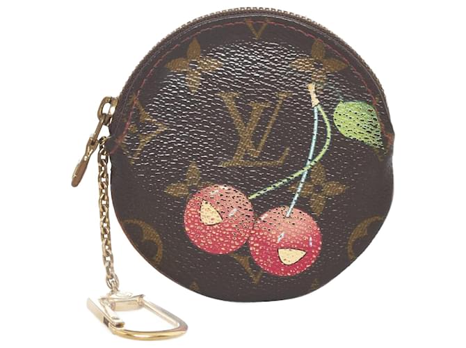 Louis Vuitton Monogram Cherry Round Coin Purse M95043 Brown Cloth  ref.909600 - Joli Closet