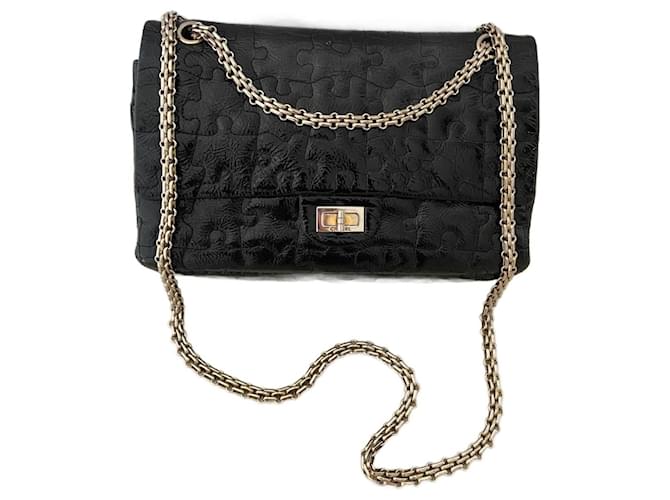 2.55 Chanel Reissue Lego Cuir vernis Noir  ref.909629