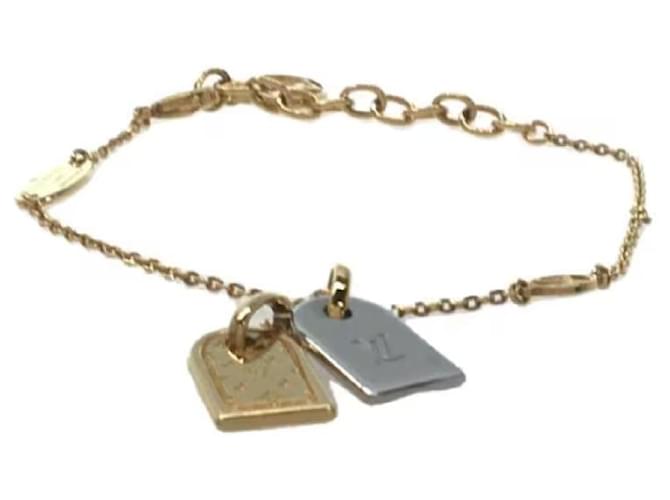 **Braccialetto Louis Vuitton in nanogrammi d'oro Gold hardware Placcato in oro  ref.909642