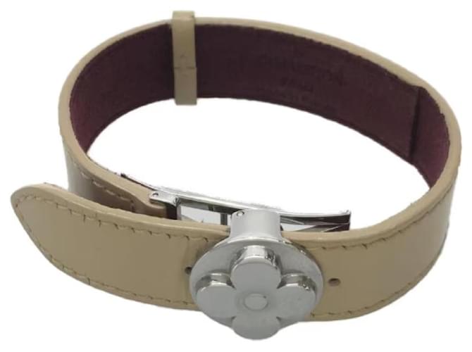 Louis Vuitton Leather Bracelet Beige