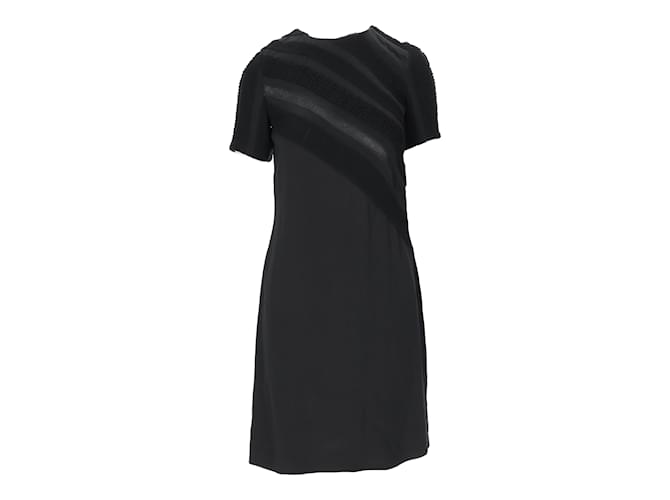 Twist Louis Vuitton Robe noire avec détails texturés  ref.909717