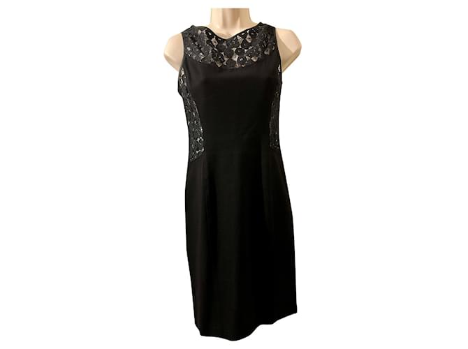 Moschino Cheap And Chic Petite robe noire avec empiècements en dentelle  ref.909748