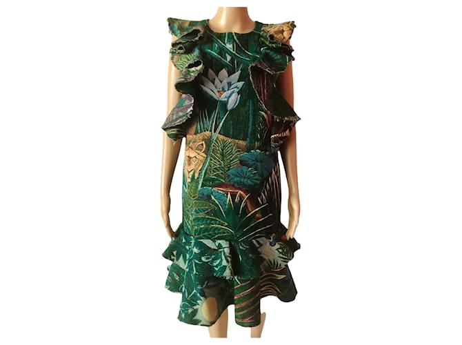 Kenzo green deals dress