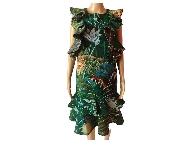 Vestidos KENZO T.fr 38 Algodão Verde