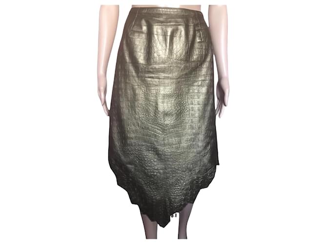 Thierry Mugler MUGLER  Skirts T.fr 38 Leather Golden  ref.909782