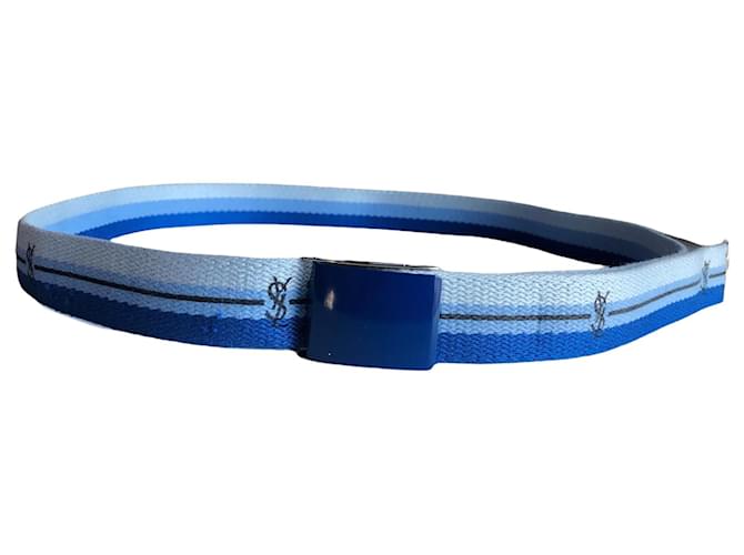 YVES SAINT LAURENT Cinturones T.Internacional L Algodón Azul  ref.909785