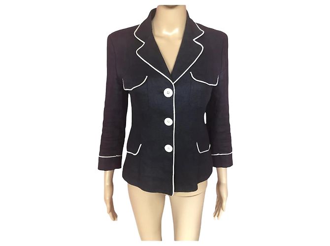 DKNY  Jackets T.fr 38 Linen Blue