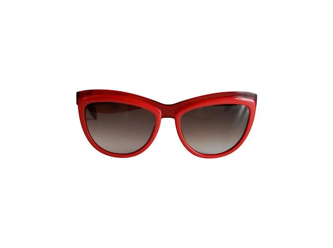 Óculos de sol ALEXANDER MCQUEEN T.  plástico Vermelho  ref.909805