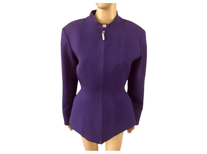Thierry Mugler MUGLER  Jackets T.fr 38 WOOL Purple