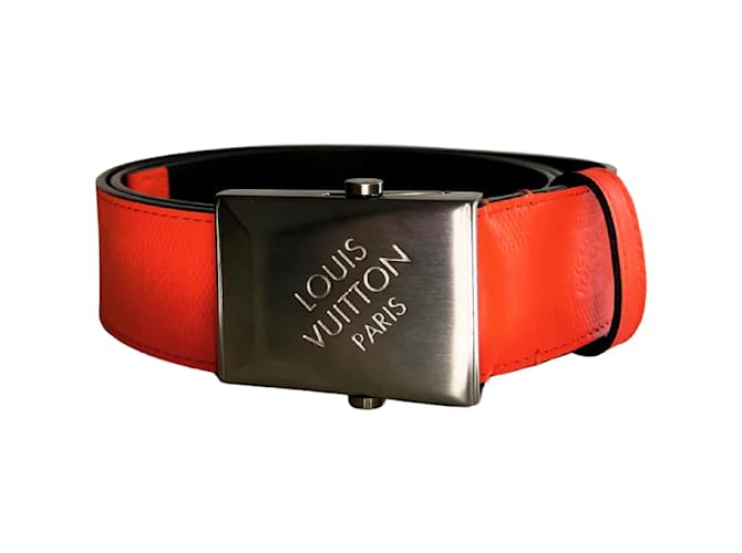 LOUIS VUITTON Belts T.cm 100 Leather Orange ref.909887 - Joli Closet