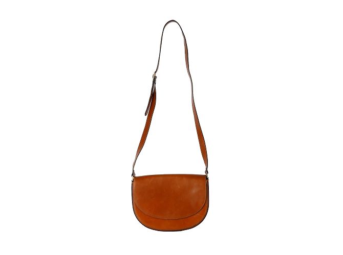 Bolsa transversal de couro Tanino Crisci Bege