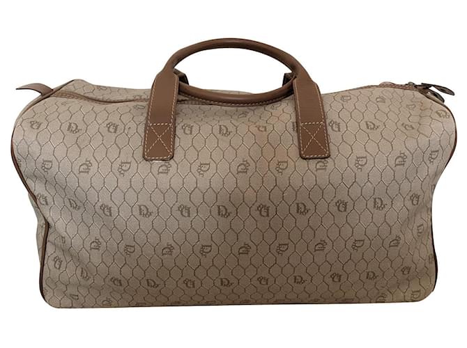 Christian Dior Travel bag Beige Cloth  ref.909967