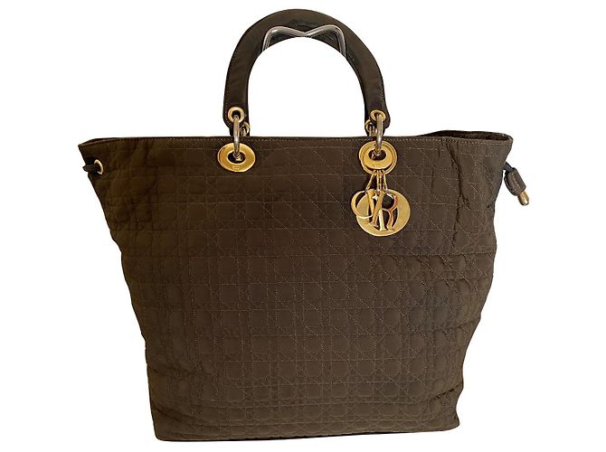 Borsa Christian Dior Lady Dior Cannage Khaki Cachi