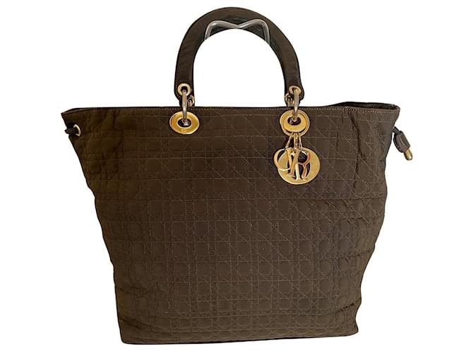 Christian Dior Handbags Khaki Synthetic  ref.909975