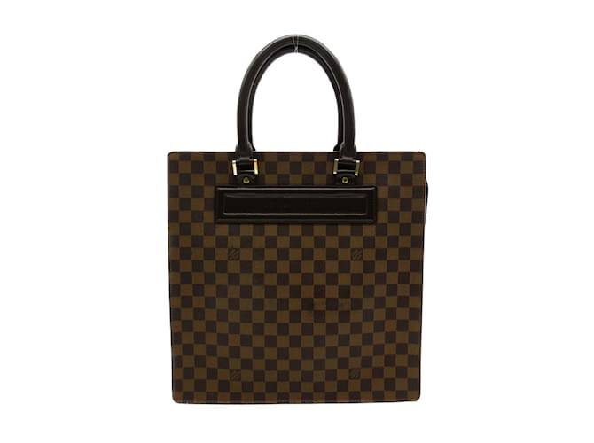 Borsa Tote in tela Damier Ebene Venice Sac Plat GM Louis Vuitton N51146 in ottime condizioni Marrone  ref.909988