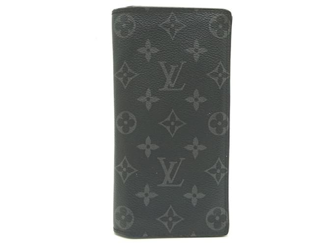 Louis Vuitton Portefeuille Brazza Black Cloth  ref.910186