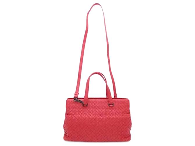 Bottega Veneta Intrecciato Vermelho Couro  ref.910218